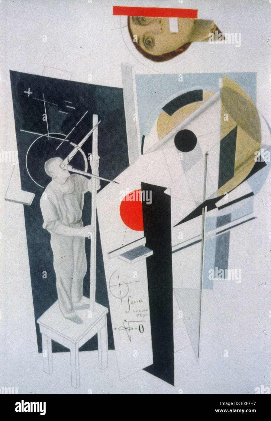 Tatlin bei der Arbeit. Illustrationen für das Buch sechs Geschichten mit leicht Endungen von Ilya Ehrenburg. Künstler: Lissitzky, El (1890-1941) Stockfoto