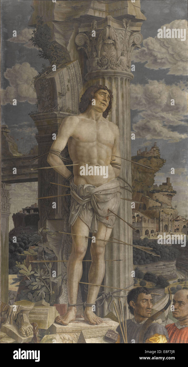 Das Martyrium des Heiligen Sebastian. Künstler: Mantegna, Andrea (1431-1506) Stockfoto
