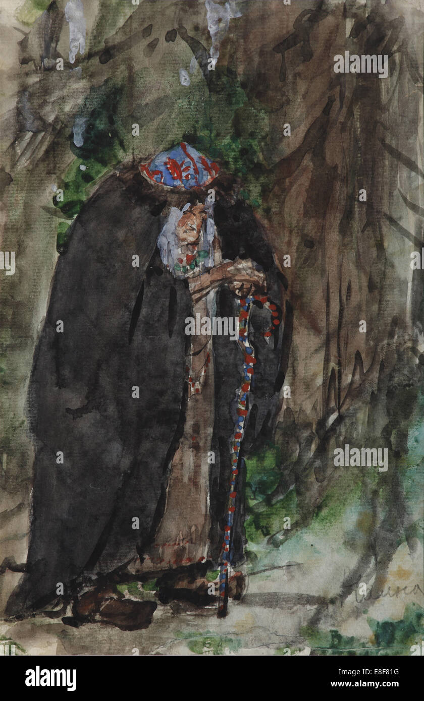 Naina.Costume Design für die Oper Ruslan und Ljudmila von M. Glinka. Künstler: Serow, Valentin Alexandrowitsch (1865-1911) Stockfoto