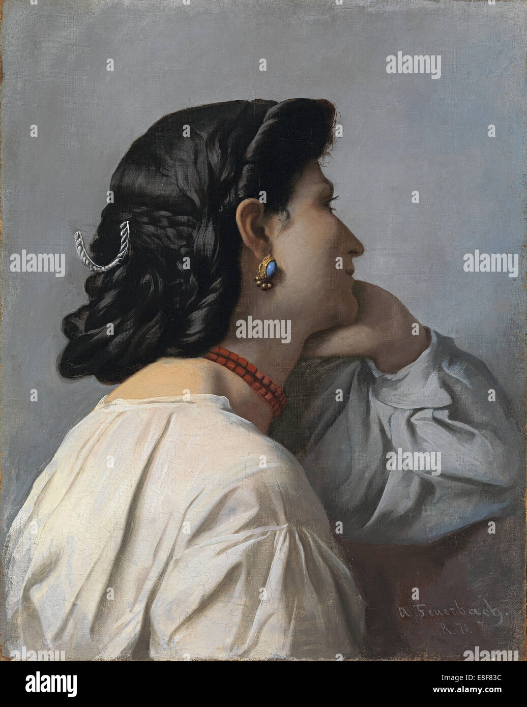 Iphigenie (Kopf-Studie). Künstler: Feuerbach, Anselm (1829-1880) Stockfoto