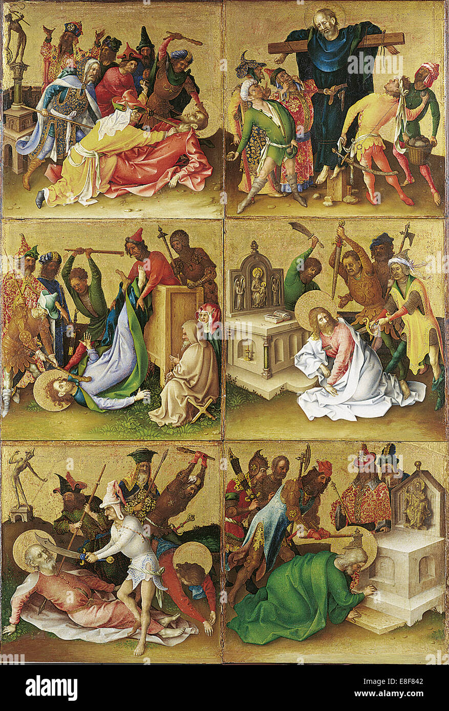 Martyrium der Apostel. Rechten Seite. Künstler: Lochner, Stephan (ca 1400/10-1451) Stockfoto