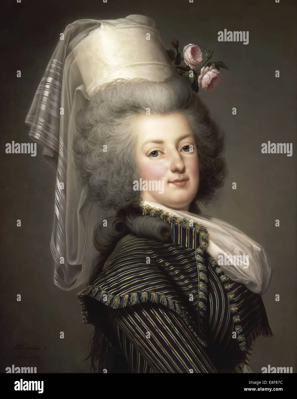 Porträt der Königin Marie Antoinette von Frankreich (1755-1793). Künstler: Wertmüller, Adolf Ulrik (1751-1811) Stockfoto