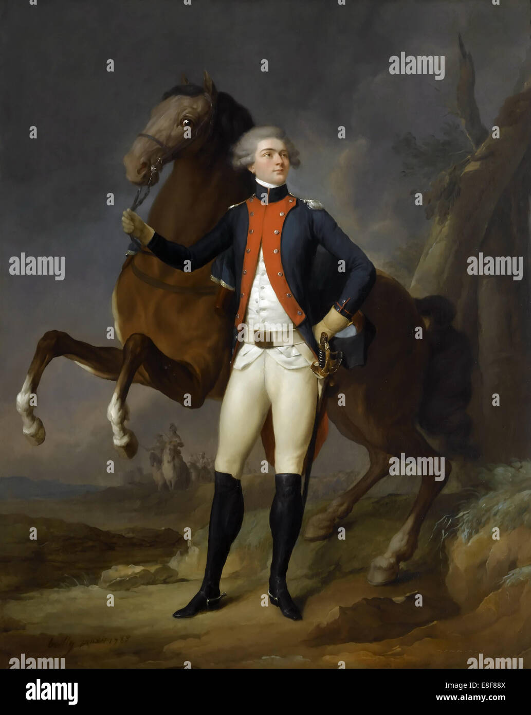 Porträt von Gilbert Motier Marquis De La Fayette (1757-1834). Künstler: Boilly, Louis-Léopold (1761-1845) Stockfoto