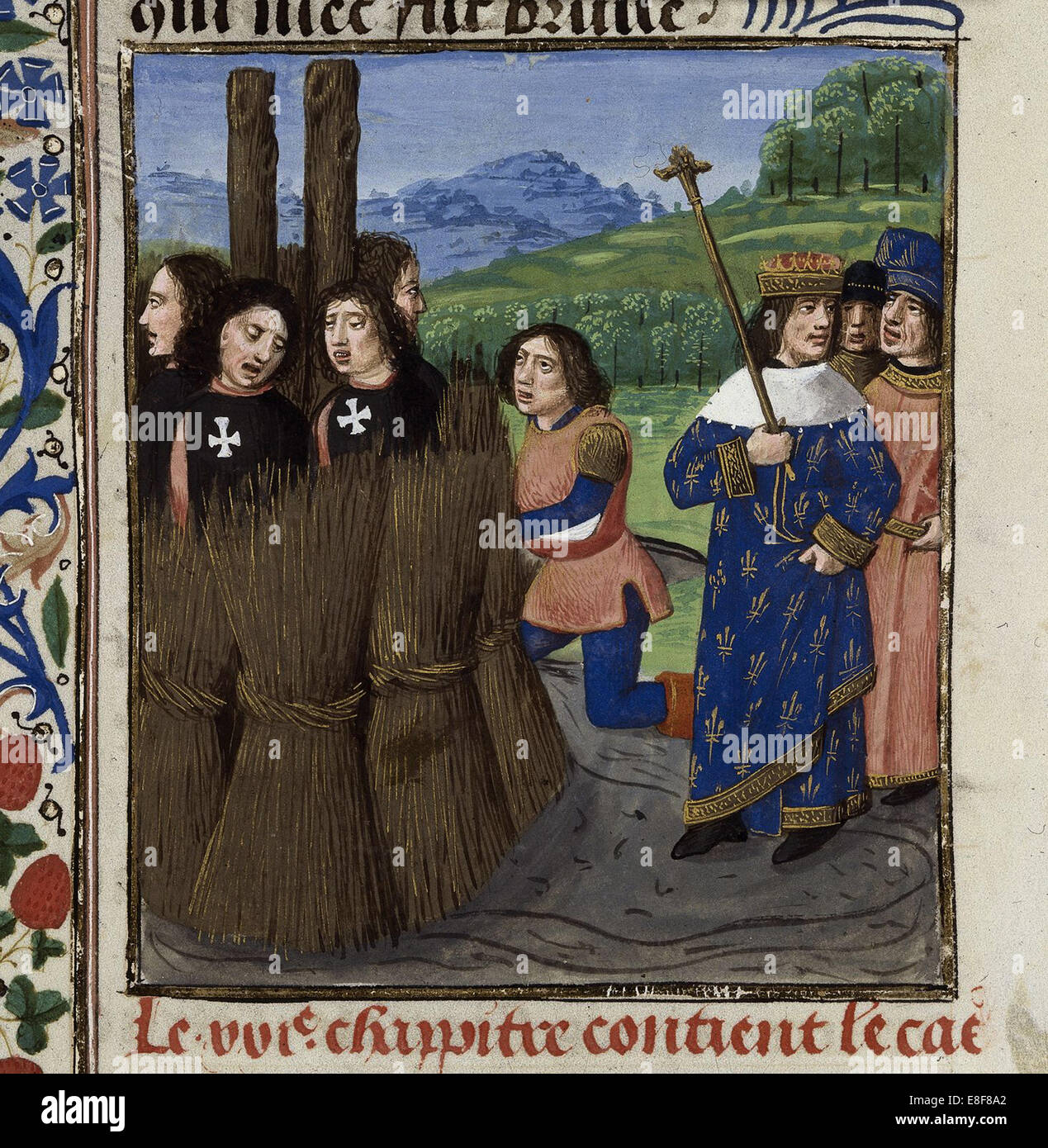 Die Verbrennung von Templer (aus De casibus virorum illustrium von