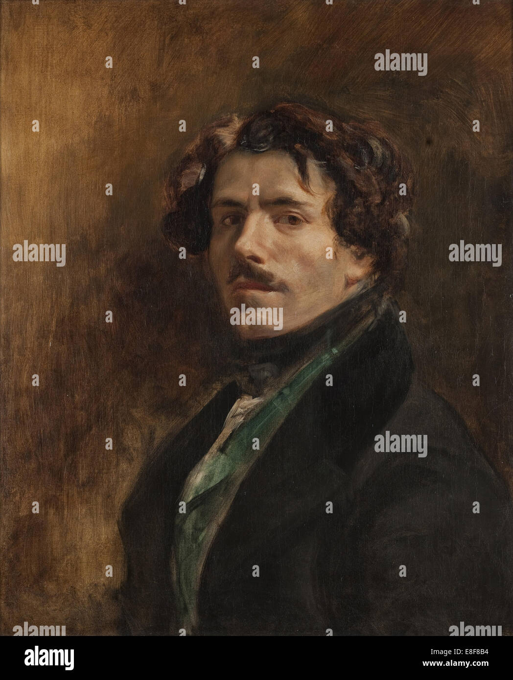 Self-Portrait. Künstler: Delacroix, Eugène (1798-1863) Stockfoto