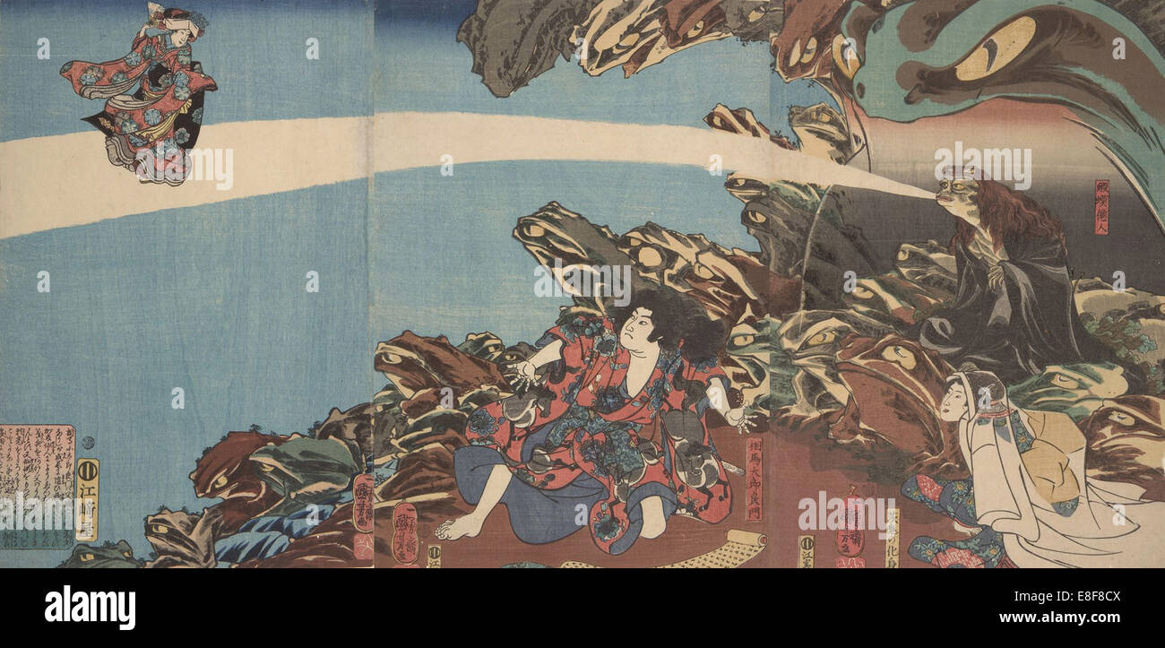 Gama Sennin Animus (aus der Serie Ibaraki keine Keshin). Künstler: Kuniyoshi Utagawa (1797-1861) Stockfoto