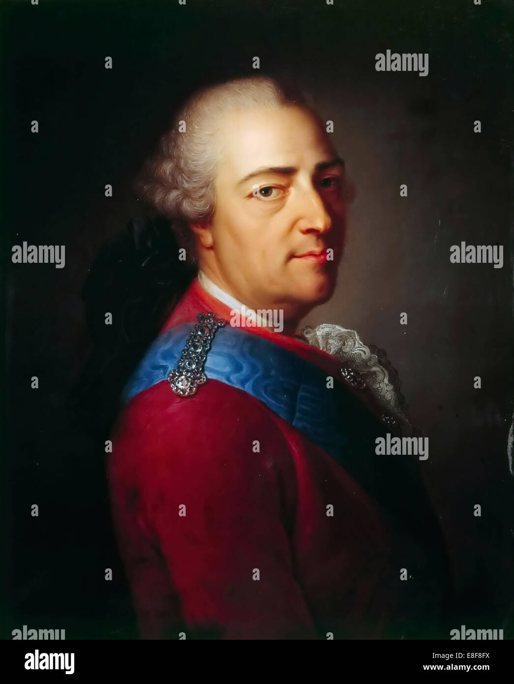 Porträt des Königs Louis XV (1710 – 1774). Künstler: Montpetit, Armand-Vincent de (1713-1800) Stockfoto