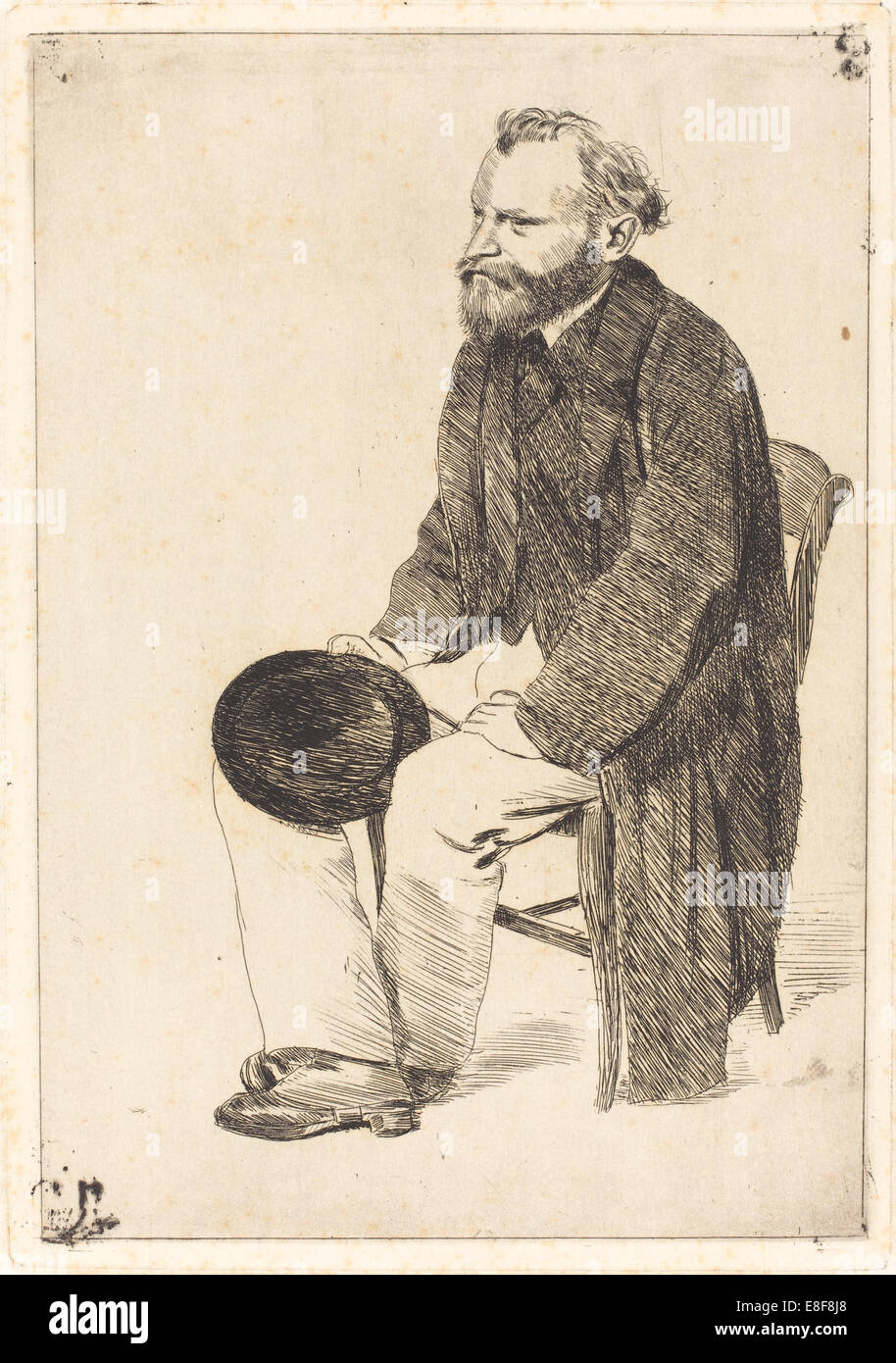 Porträt des Künstlers Édouard Manet (1832-1883). Künstler: Degas, Edgar (1834-1917) Stockfoto