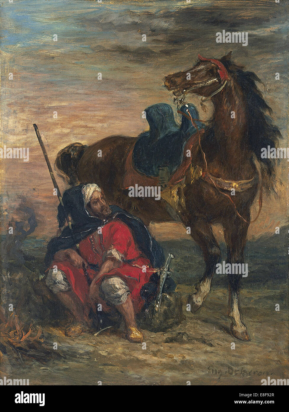 Arabische Reiter. Künstler: Delacroix, Eugène (1798-1863) Stockfoto