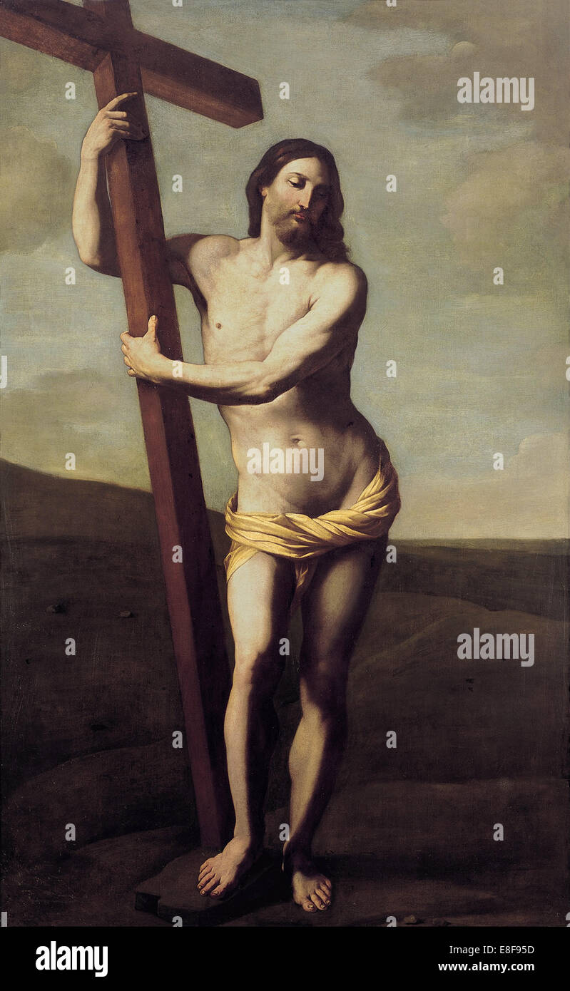 Christus am Kreuz umarmen. Künstler: Reni, Guido (1575-1642) Stockfoto