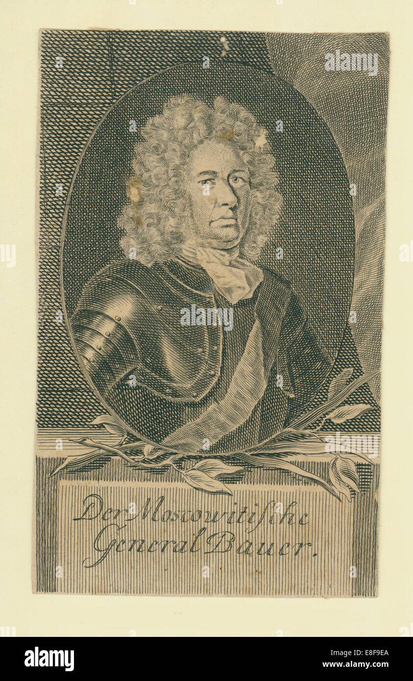 Christian Felix Bauer (1667-1717). Künstler: Bernigeroth, Martin (1670-1733) Stockfoto