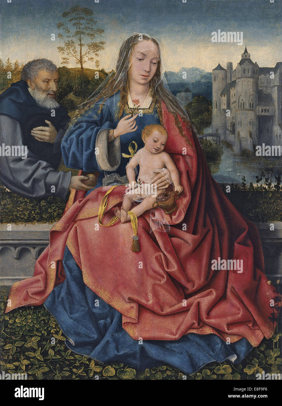 Die Heilige Familie. Künstler: Meister von Frankfurt (1460-ca. 1533) Stockfoto