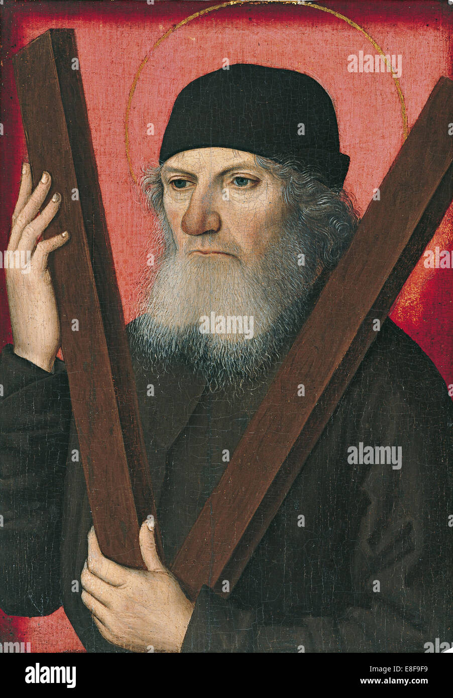 Porträt eines Mannes als Saint Andrew. Künstler: Meister der Magdalen Legende (aktive ca 1483-1527) Stockfoto