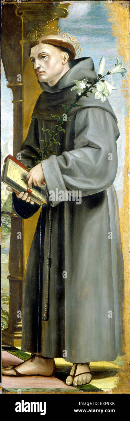 Antonius von Padua. Künstler: Zenale, Bernardo (1464-1526) Stockfoto