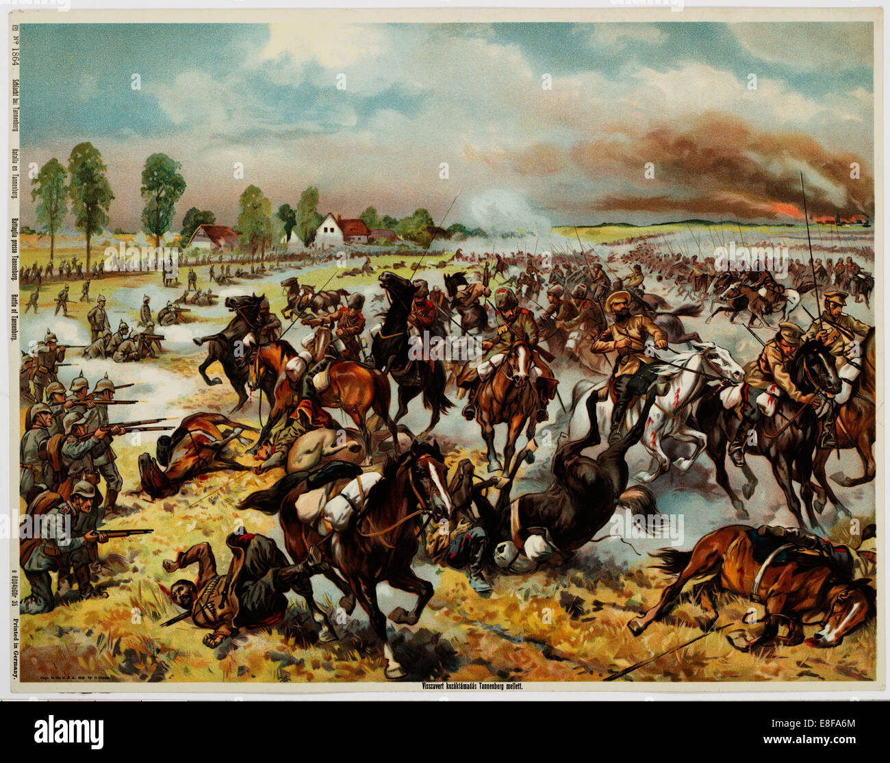 Die Schlacht von Tannenberg, August 1914. Künstler: anonym Stockfoto