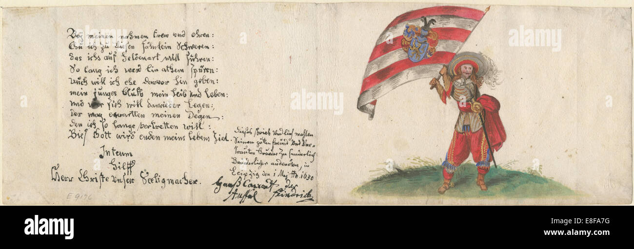 Schweizer Fahnenträger. Künstler: anonym Stockfoto