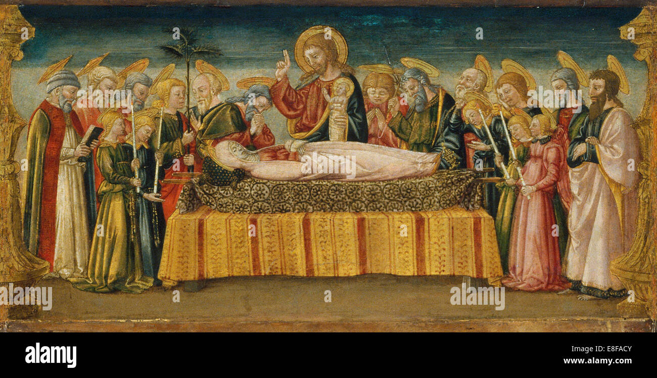 Die Dormition der Jungfrau Maria. Künstler: Neri di Bicci (1418-1492) Stockfoto