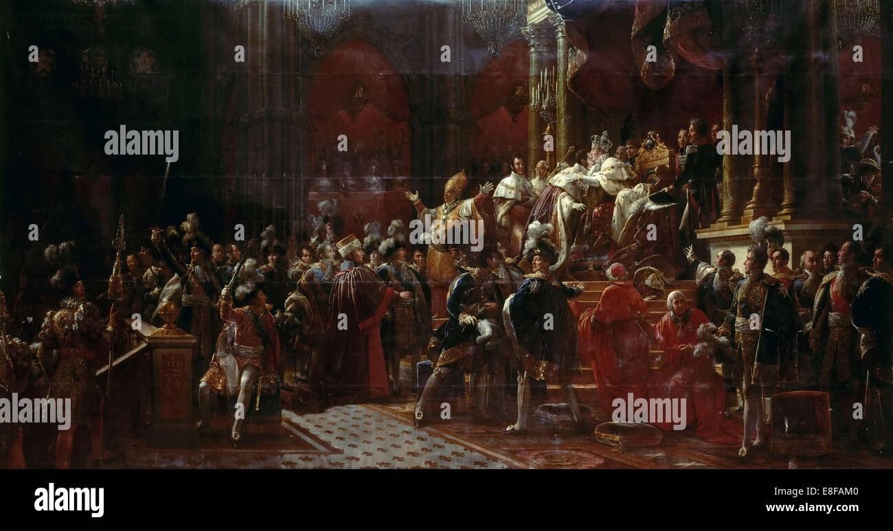 Die Krönung von Charles X von Frankreich in Reims, 29. Mai 1825. Künstler: Gérard, François Pascal Simon (1770-1837) Stockfoto