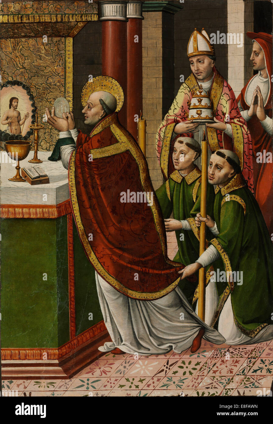 Die Masse von Gregor dem großen. Künstler: Meister der Portillo (aktive 1520-1530) Stockfoto