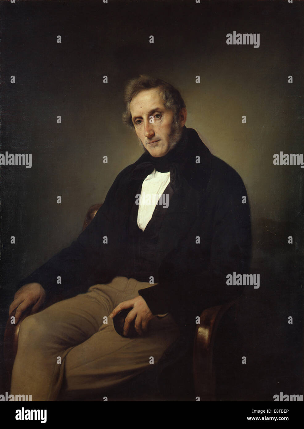 Porträt des Dichters Alessandro Manzoni (1785-1873). Künstler: Hayez, Francesco (1791-1882) Stockfoto