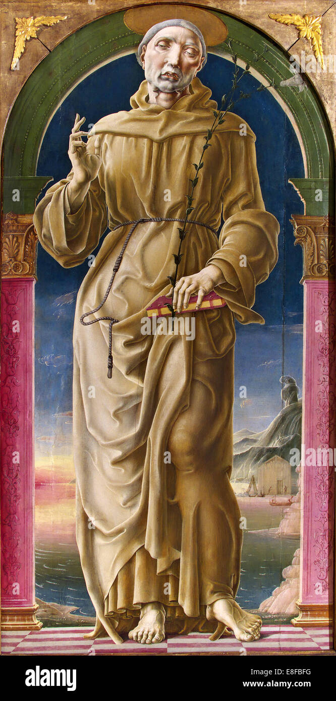 Antonius von Padua. Künstler: Tura, Cosimo (vor 1431-1495) Stockfoto