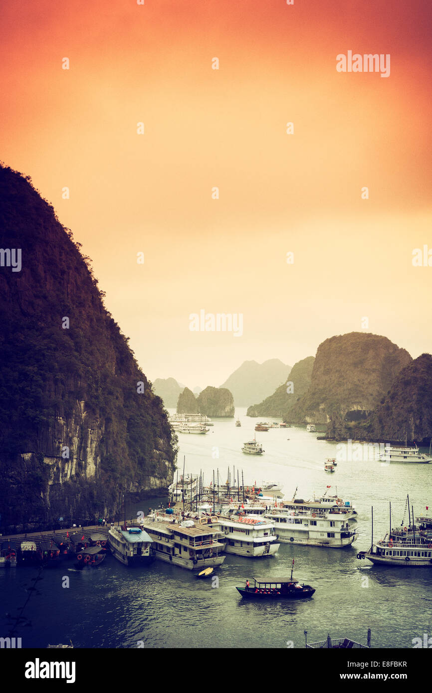 Vietnam, Halong-Bucht Stockfoto