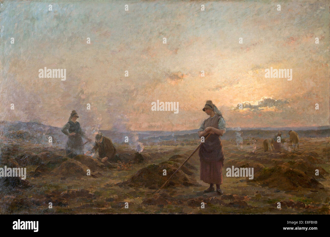 Abend in den Ardennen. Künstler: Raeymaekers, Jules (1833-1904) Stockfoto