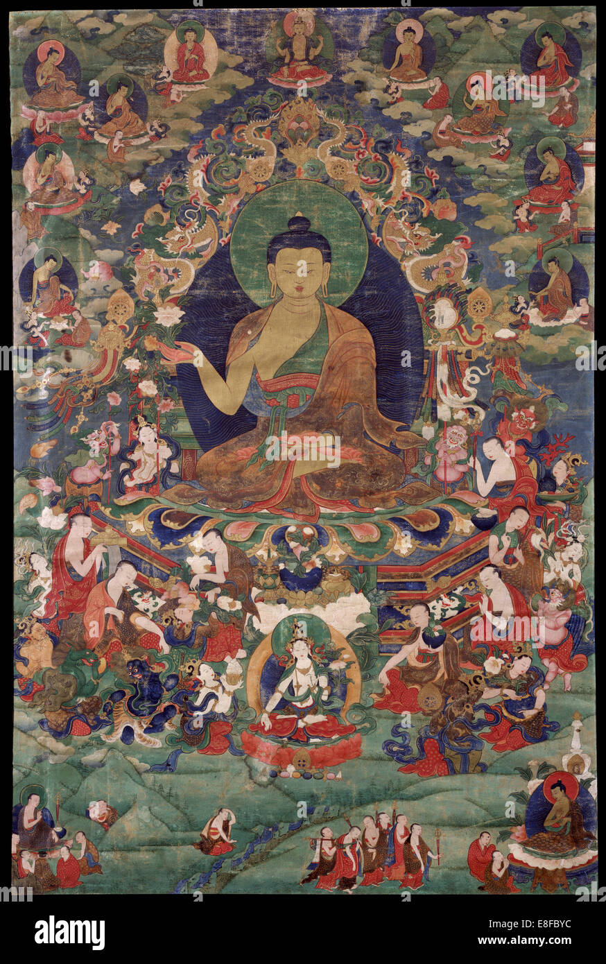 Shakyamuni Buddha. Künstler: Tibetische Kultur Stockfoto