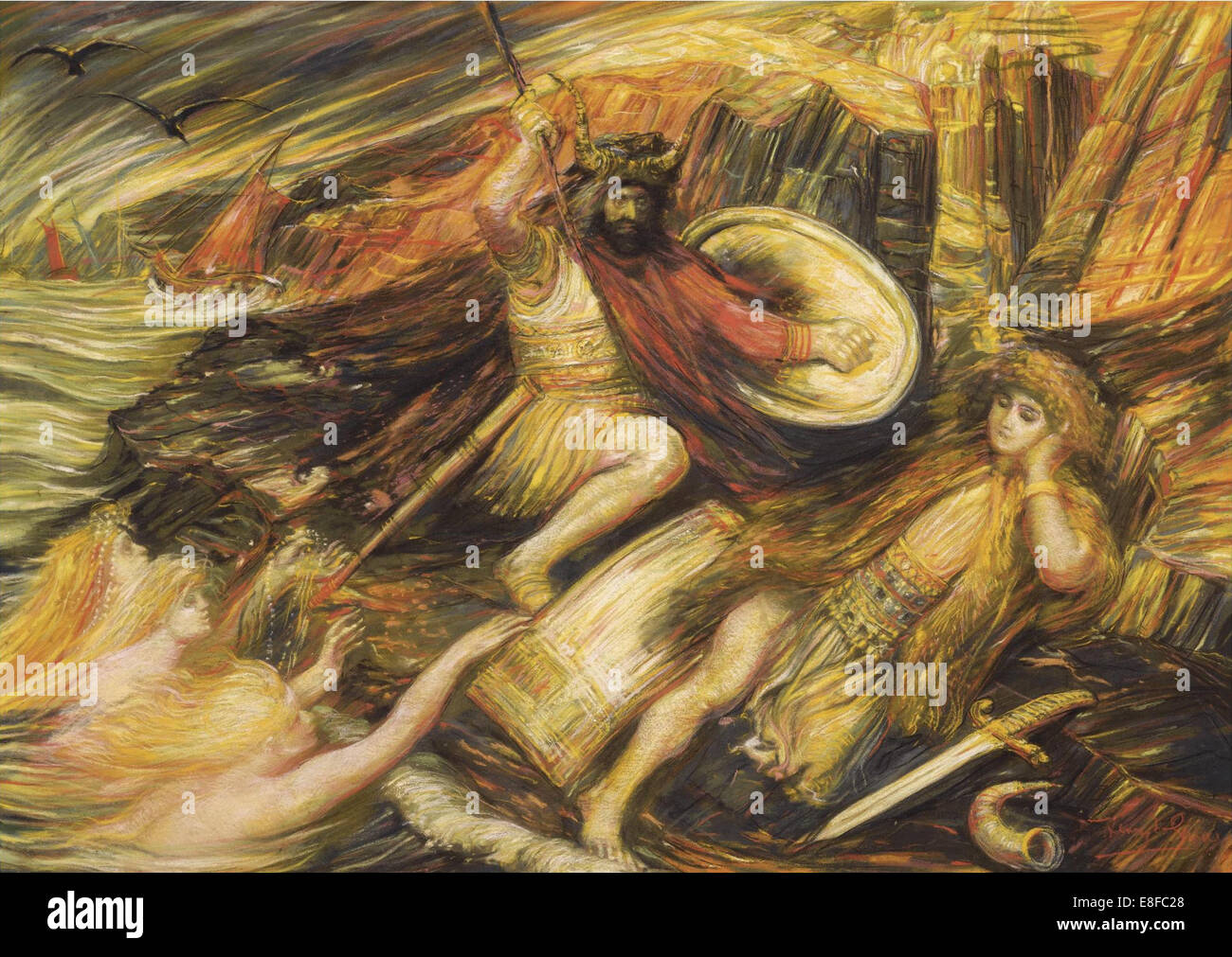Siegfrieds Tod. Künstler: De Groux, Heinrich (1867-1930) Stockfoto