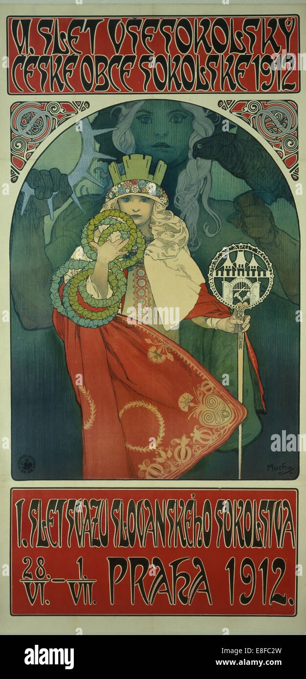 Sokol Festival (Poster). Künstler: Mucha, Alfons Marie (1860-1939) Stockfoto