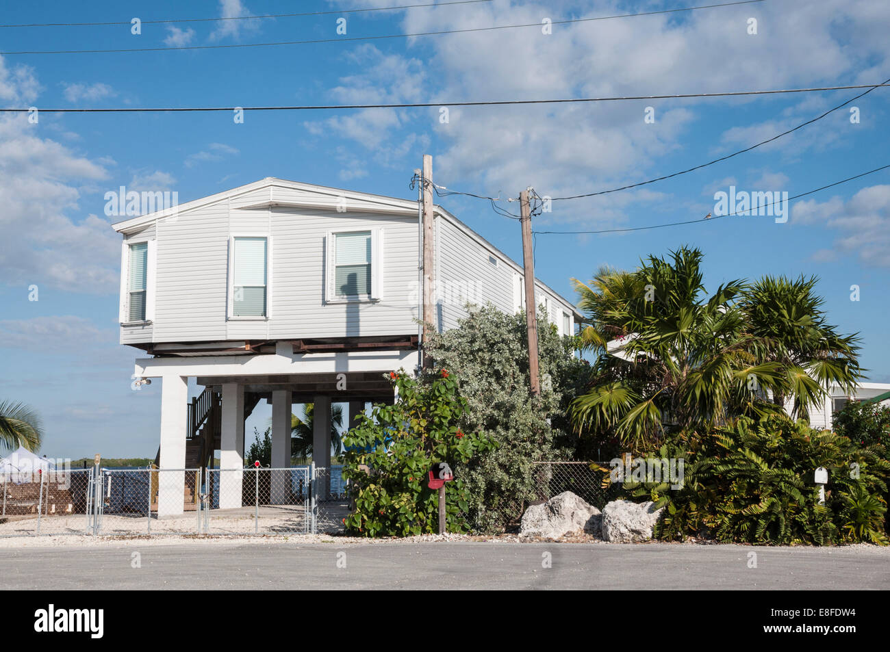 Haus auf Stelzen, Key Largo, Florida Stockfoto