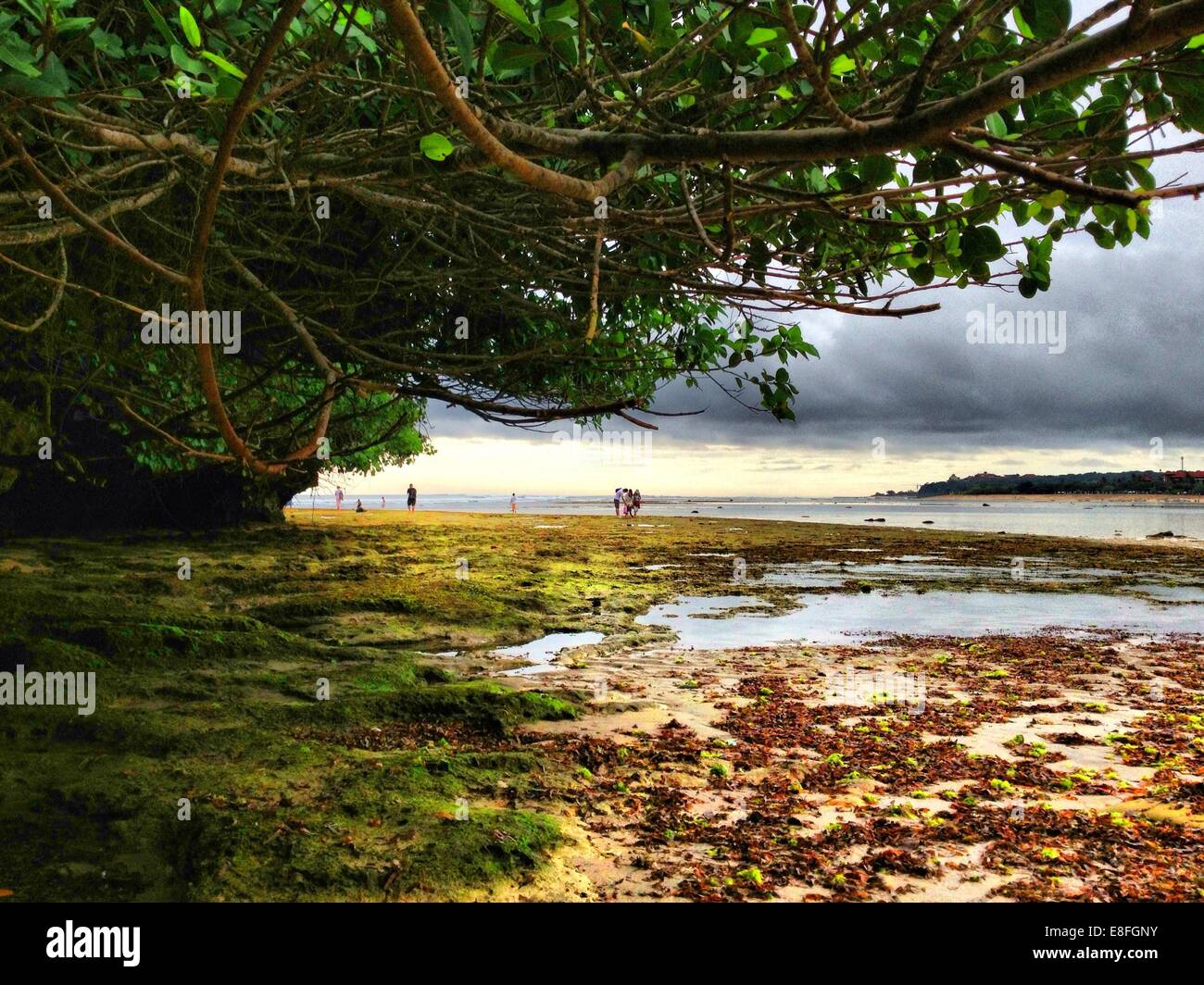 Indonesien, Bali, am Nachmittag am Strand von Nusa Dua Stockfoto