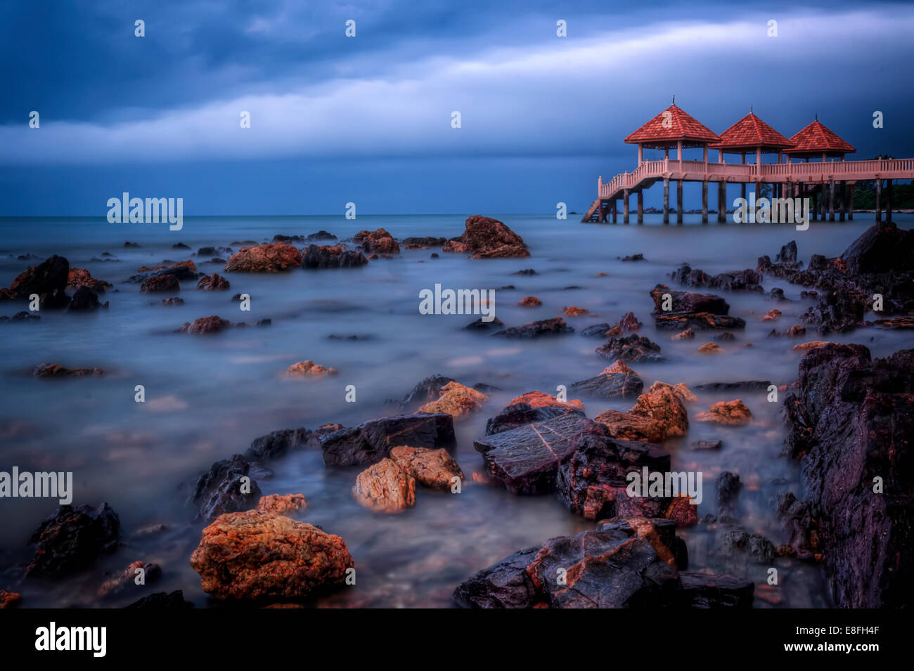 Malaysia, Johor, Tanjung Balau Resort am Morgen Stockfoto