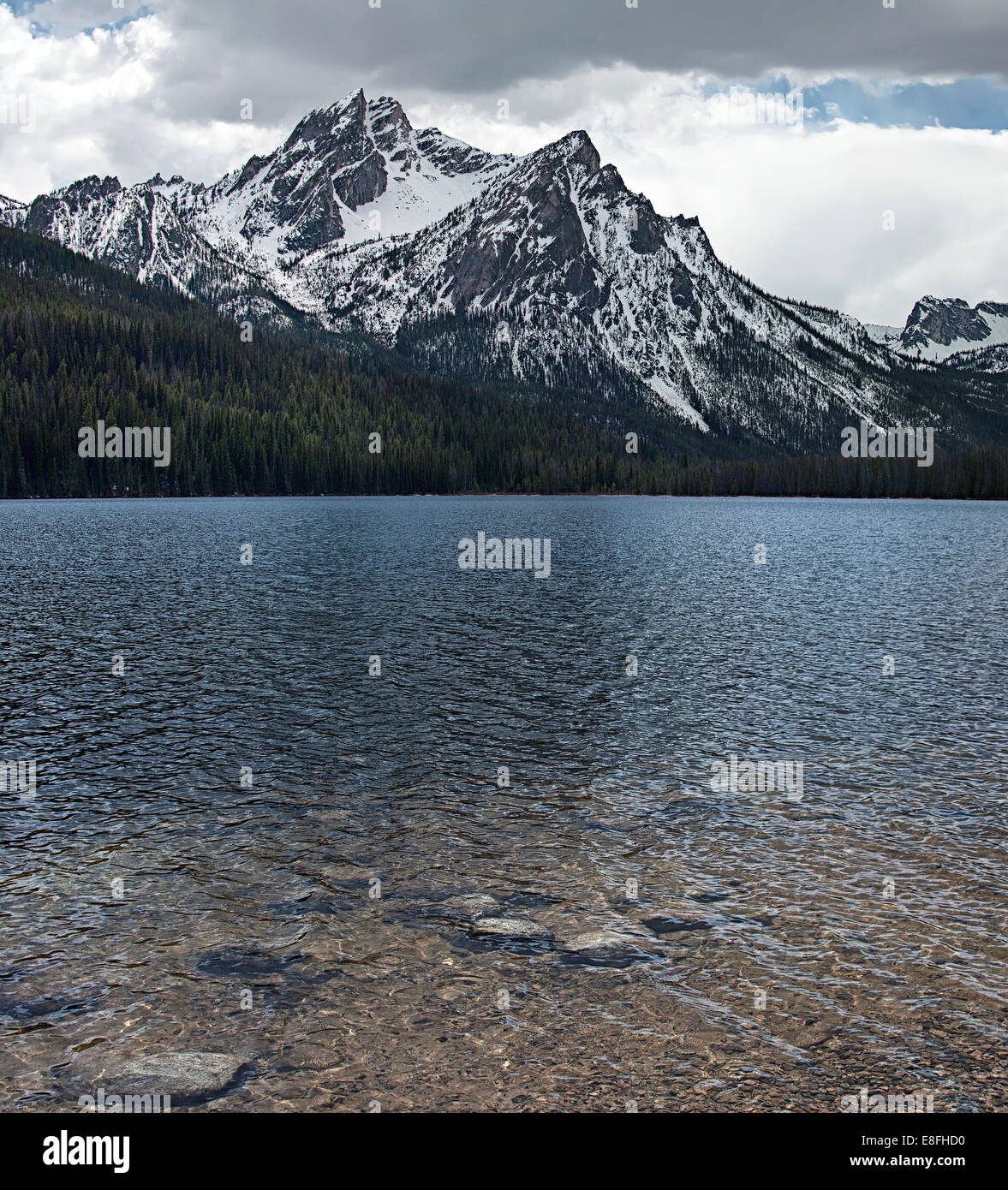USA, Idaho, Custer County, Custer, Stanley See Bergsee Stockfoto