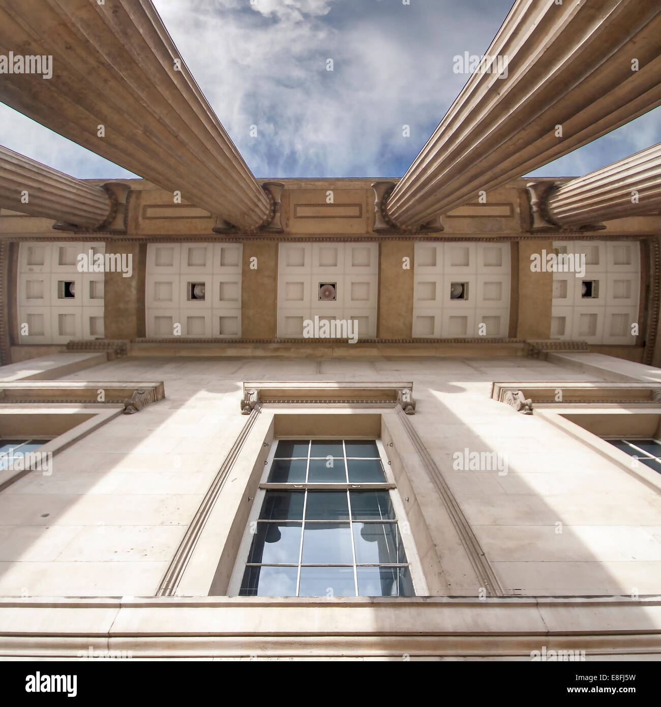 Großbritannien, England, London, niedrigen Winkel Ansicht des British Museum Stockfoto