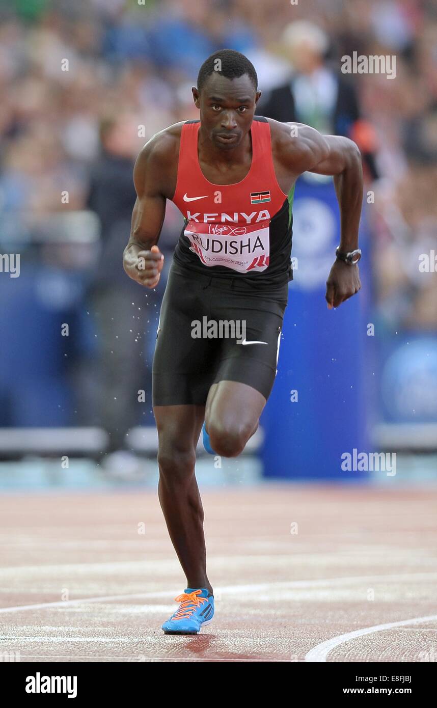 David Rudisha (KEN). Herren 800m.  Leichtathletik - Hampden Park - Glasgow - UK - 31.07.2014 - Commonwealth Games - Glasgow 2014 Stockfoto