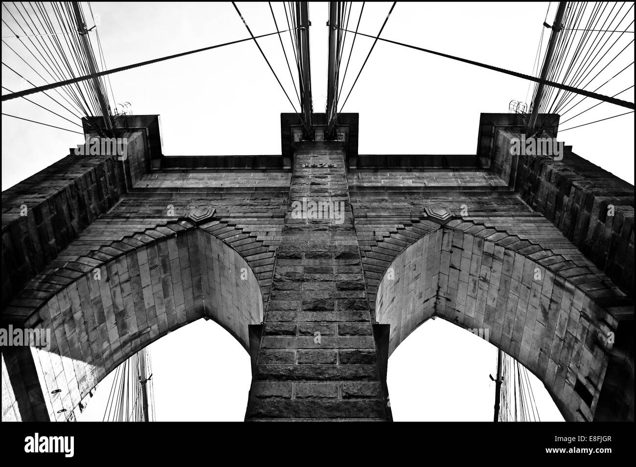Teil der Brooklyn Bridge, Manhattan, New York, USA Stockfoto