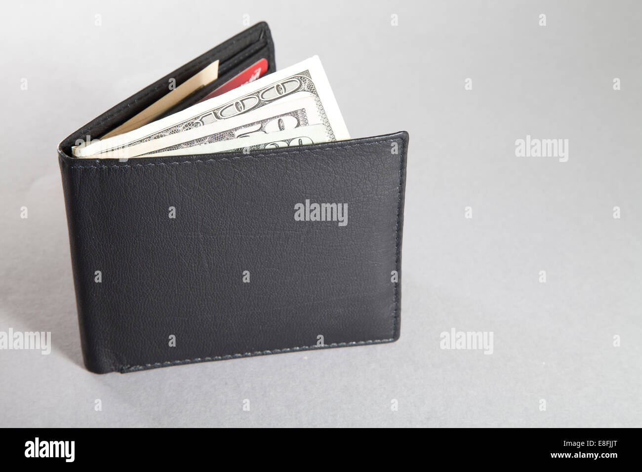 Brieftasche mit US-Dollar-Scheine Stockfoto