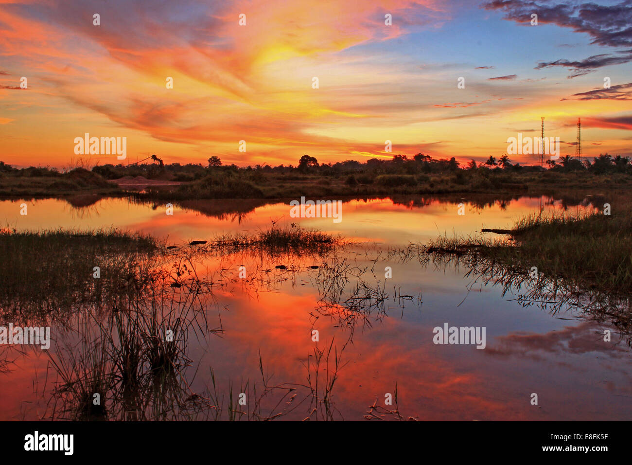 Cempaka, südlichen Borneo, Süd-Kalimantan, Südost-Asien vor dem Regen Stockfoto