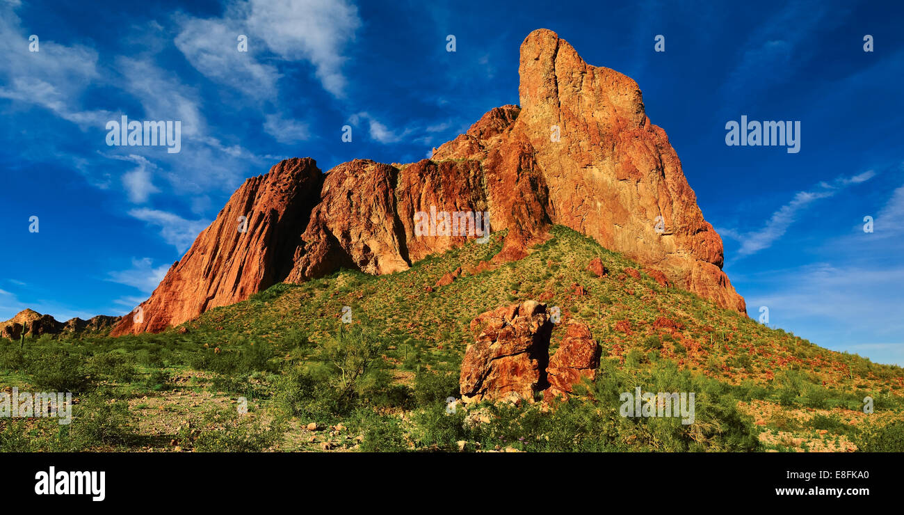 USA, Arizona, La Paz County Courthouse Rock beurteilt Bank Felsformation Stockfoto