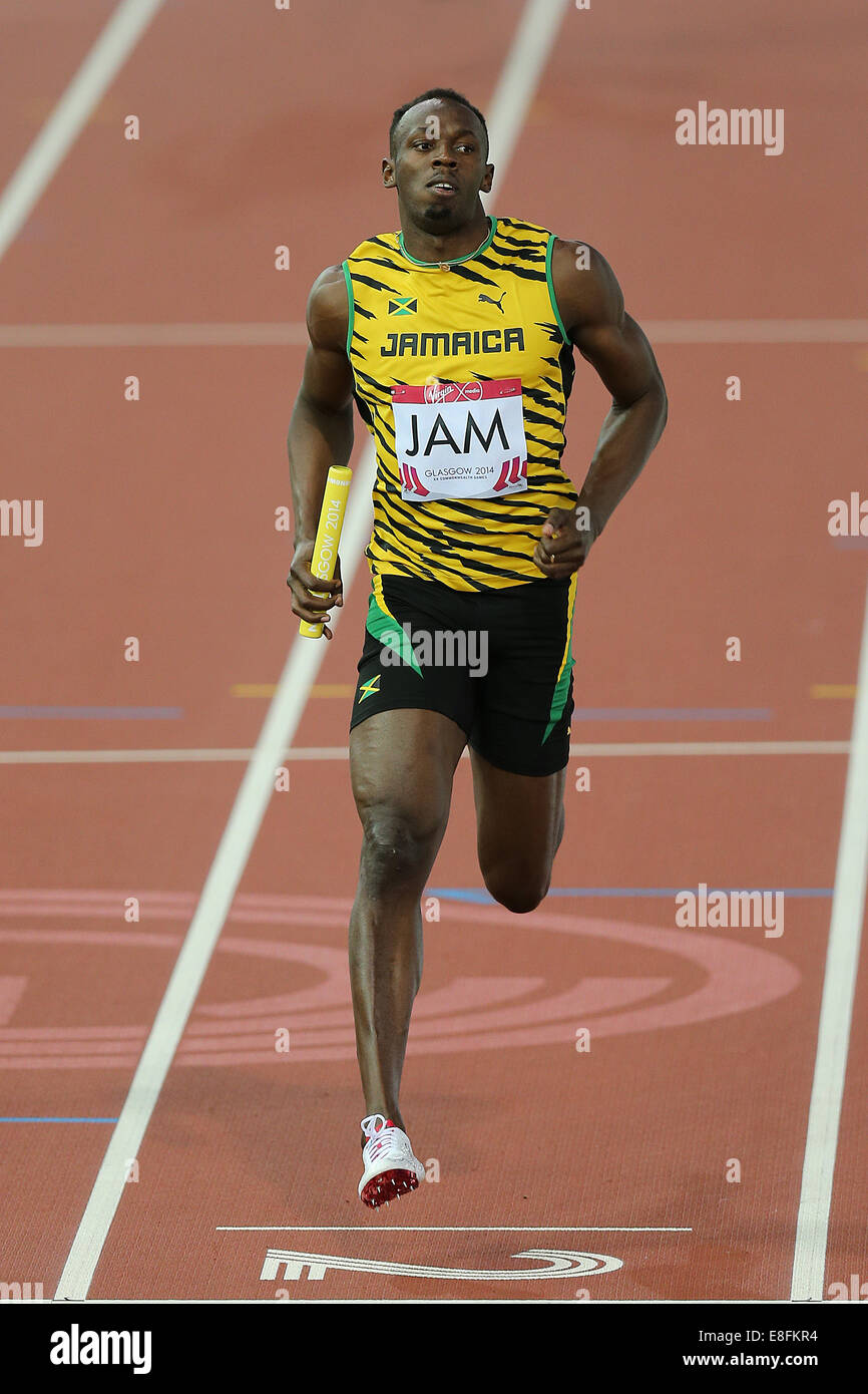 Usain Bolt Jam Lauft Das Vierte Bein Und Hilft Seinem Team