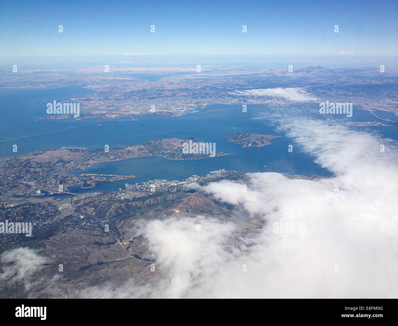 San Francisco, Kalifornien, Vereinigte Staaten von Amerika San Francisco Bay Area von oben Stockfoto