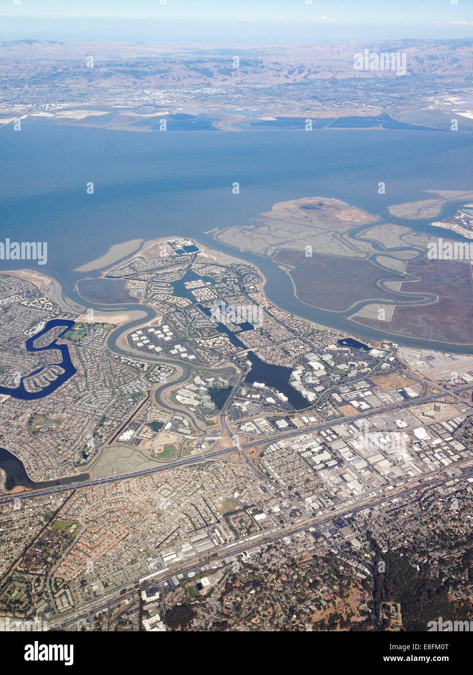 San Francisco, California, Vereinigte Staaten von Amerika Land- und Stadt-Landschaft von oben Stockfoto