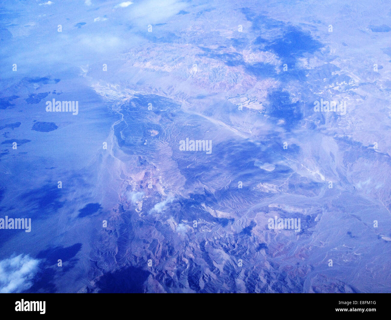 Nevada, Vereinigte Staaten von Amerika Berge von oben Stockfoto