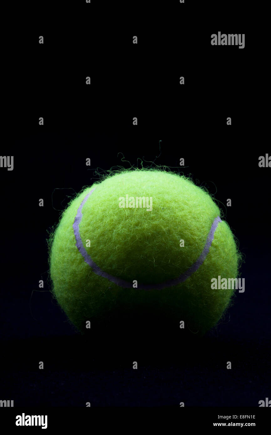 Nahaufnahme von Tennisball Stockfoto