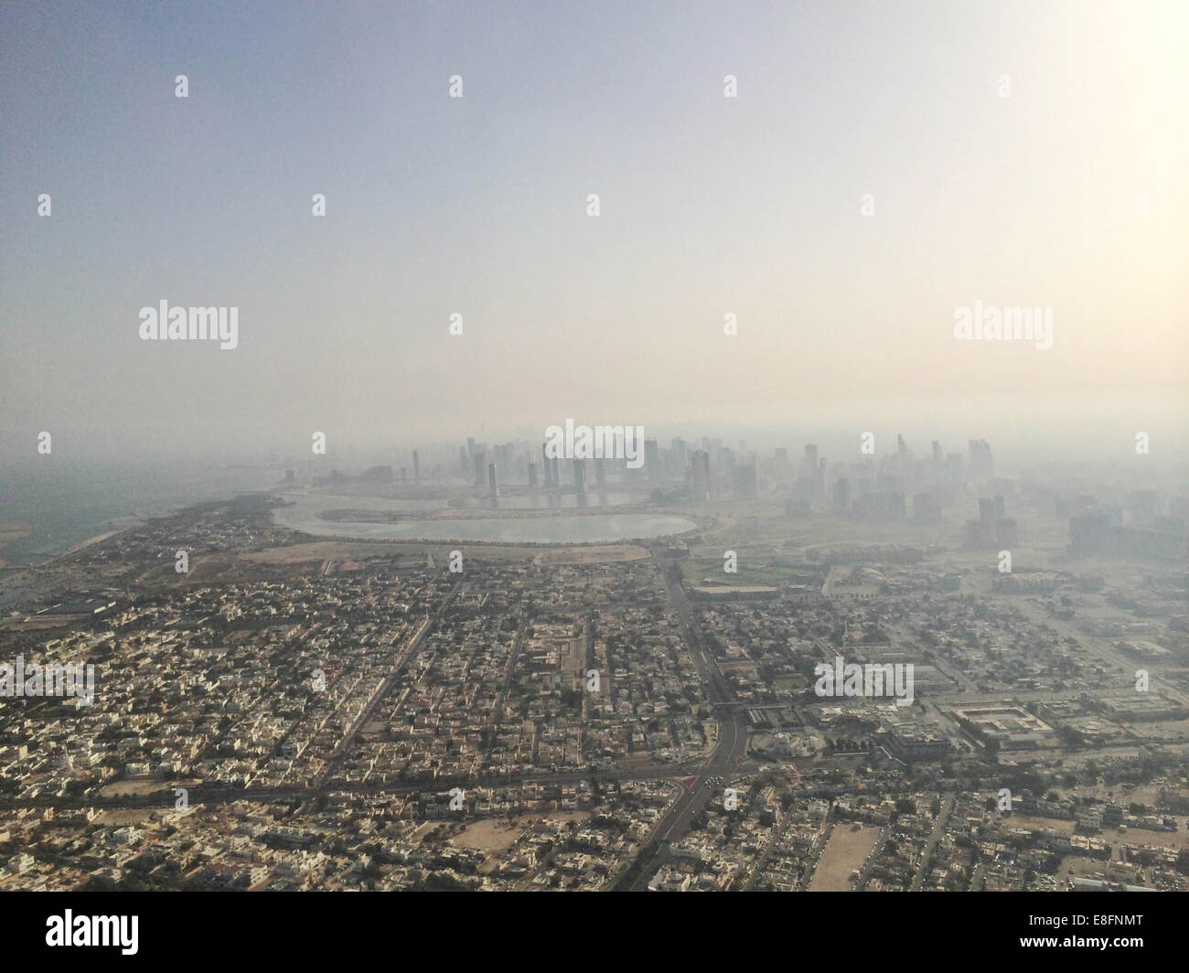 Vereinigte Arabische Emirate, Dubai und Umgebung von oben Stockfoto