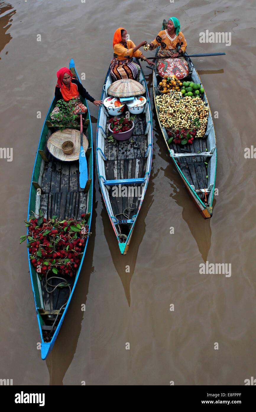 Indonesien, Süd-Kalimantan, Lok Baintan, schwimmenden Markt Stockfoto