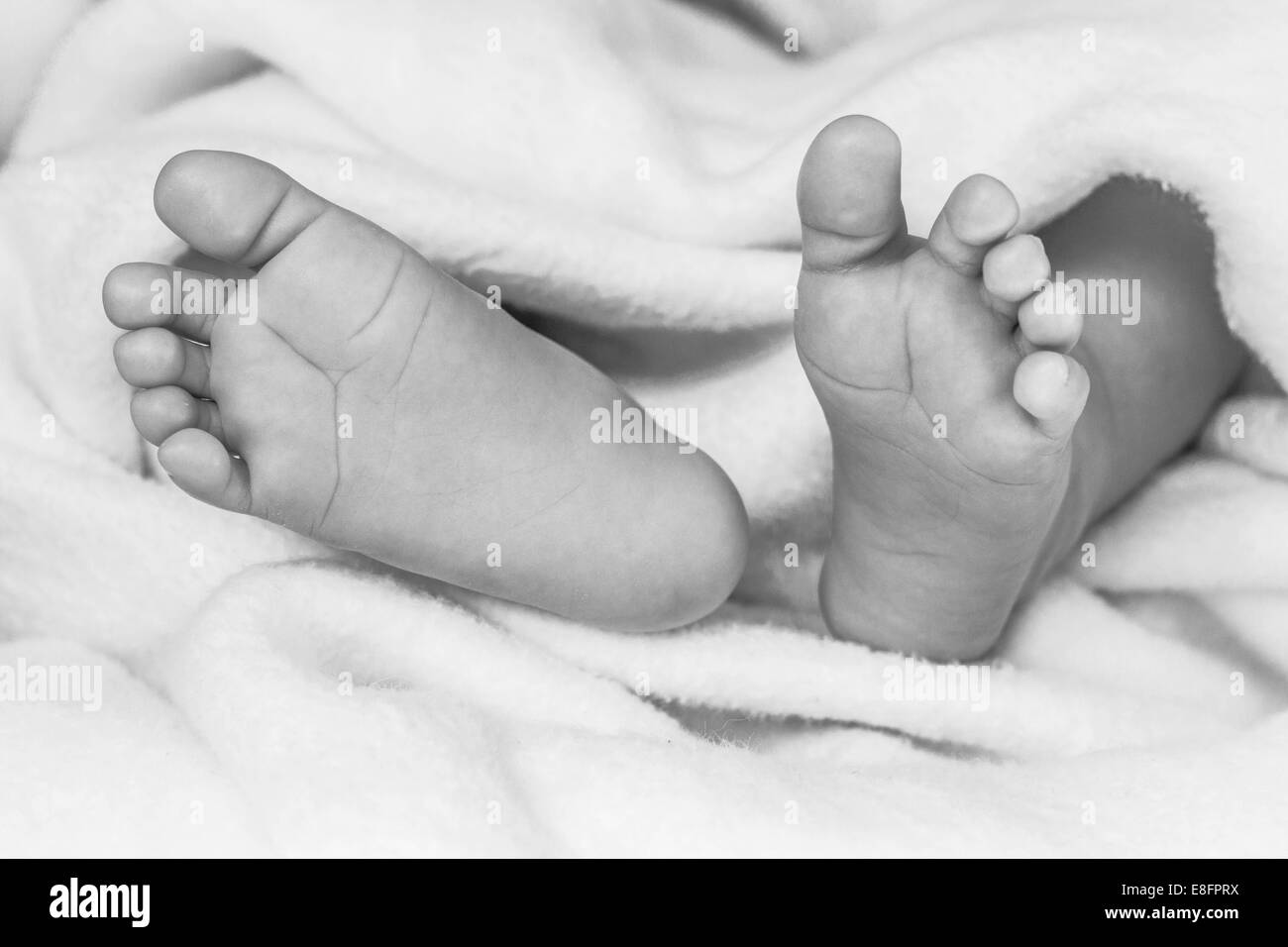 Neugeborenes Baby Junge Fusse In Nahaufnahme Stockfotografie Alamy