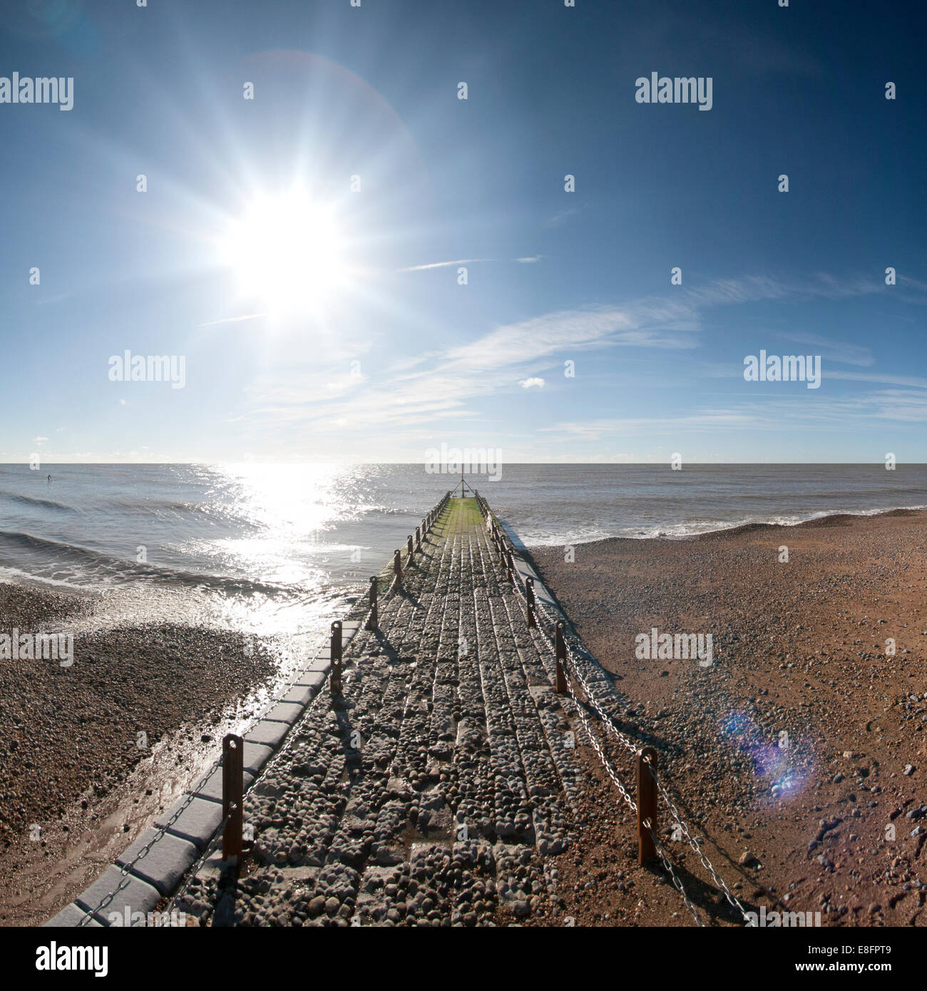 Anlegestelle am Strand, Brighton, England, Vereinigtes Königreich Stockfoto