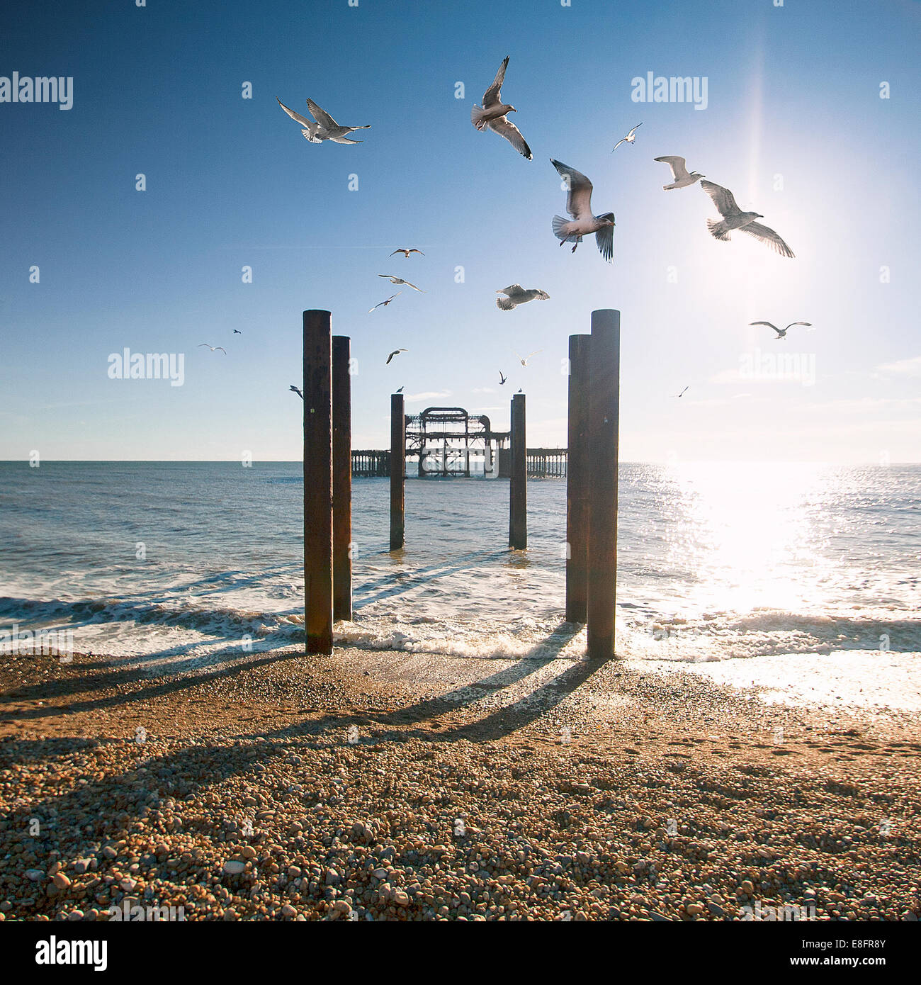 Brighton West Pier, East Sussex, England, Vereinigtes Königreich Stockfoto